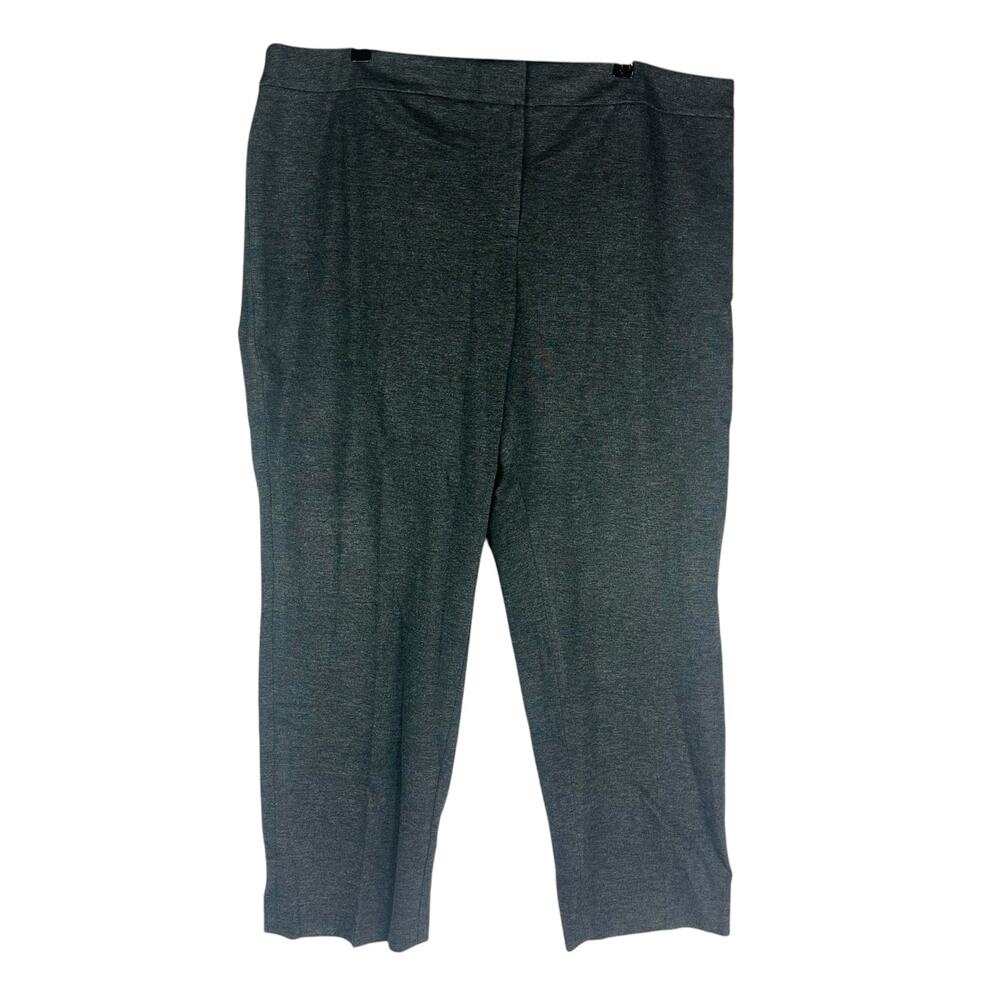 New Kasper Womans Sz 24W Plus Pants Gray‎ Kristy Slim Fit Dress Stretch NWT